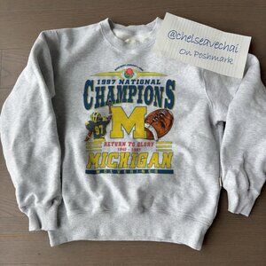 Vintage 1997 National Champions Michigan Wolverines Football Sweatshirt